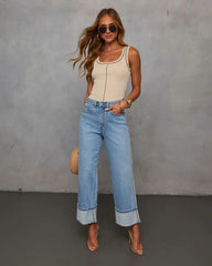 Korie Contrast Stitch Tank