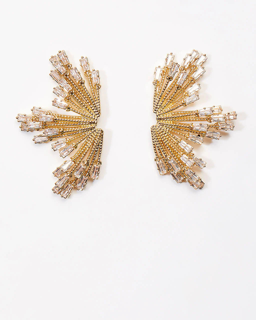 Holiday Season Half Snowflake Stud Earrings