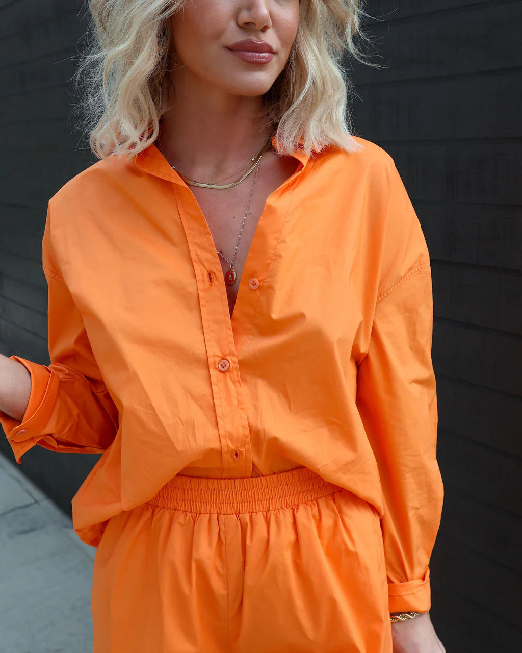 Infinity Cotton Button Down Top