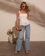 Tallow Corset Front Tie Top