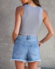 Kathy High Rise Distressed Jean Shorts