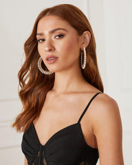 Tila Pearl Hoop Earrings