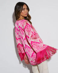 Isabella Satin V-Neck Long Sleeve Blouse