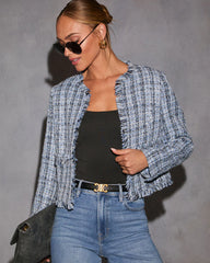 Jullian Frayed Tweed Jacket