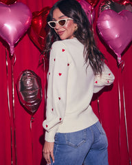 Lots To Love Embroidered Mini Heart Sweater