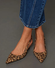 Chic Prowess Leopard Print Slingback Kitten Heels