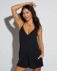 Makenna Ribbed Pocketed Romper