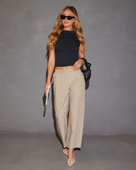 Marisol Criss Cross Straight Leg Trouser