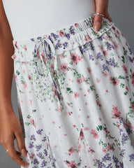 Capri Elastic Waist Floral Mini Skirt