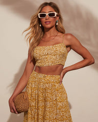 Lisandra Sleeveless Printed Crop Top