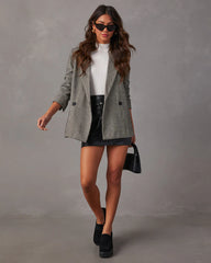 Downtown Oversized Herringbone Blazer