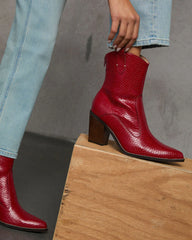 Moonlight Stroll Western Leather Bootie
