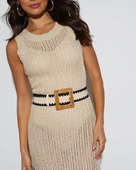 Rubin Square Tonal Straw Belt