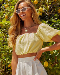 Tarin Puff Sleeve Crop Top