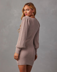 Nessa Balloon Sleeve Mini Sweater Dress