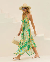 Grasse Border Print Maxi Dress