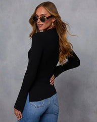 Reina Ribbed Mockneck Top
