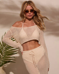Marianna Off Shoulder Crochet Cover Up Top