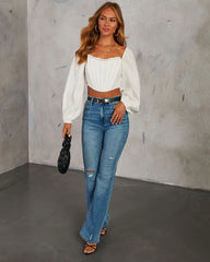 Melinda Puff Sleeve Corset Top