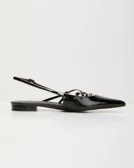 Annora Patent Leather Slingback Flats