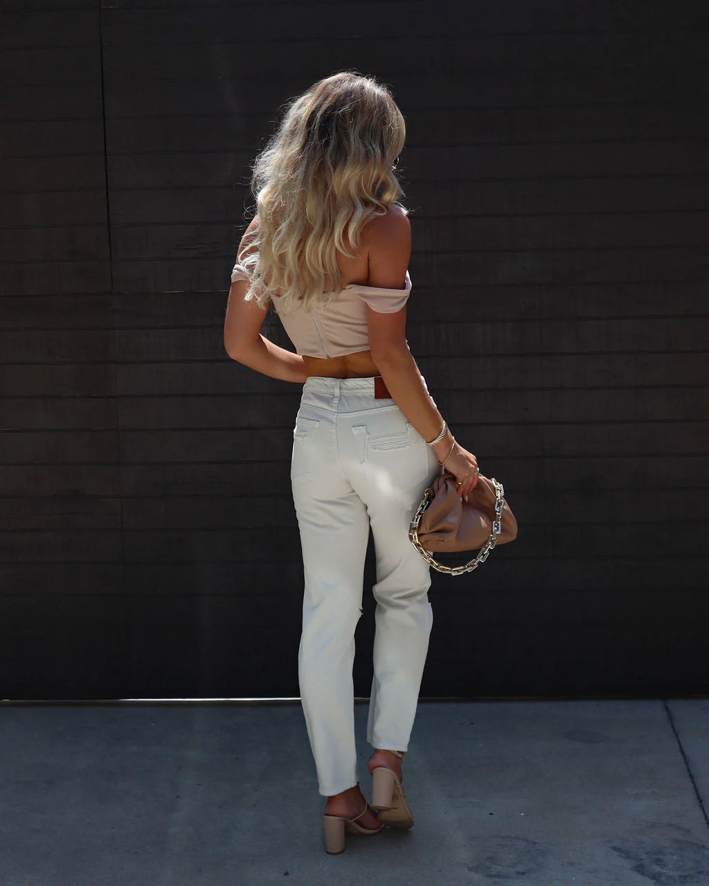 Mita High Rise Distressed Straight Jeans