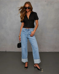 Kamora Poplin Button Down Top
