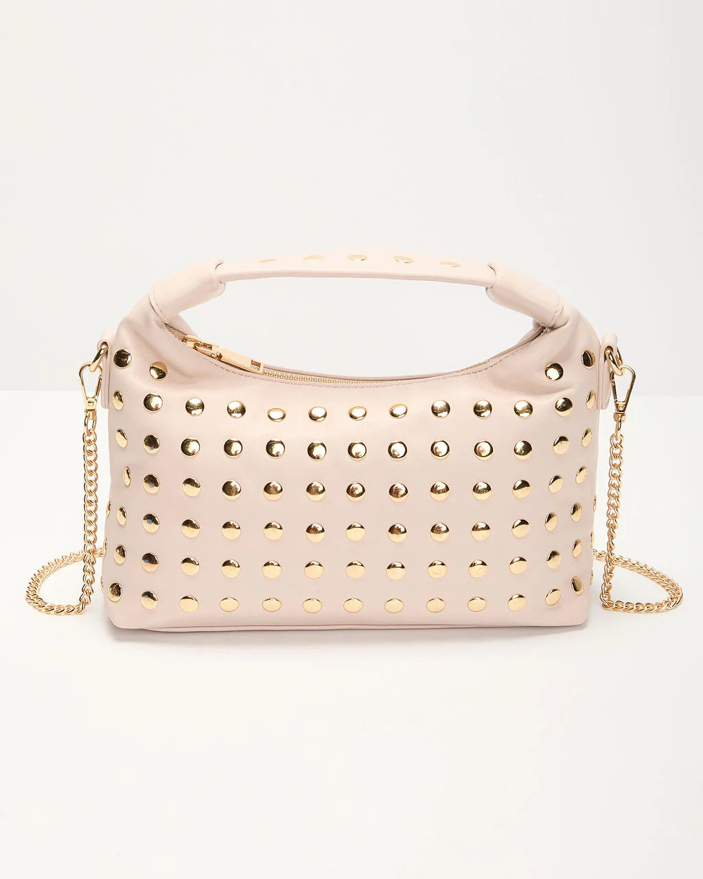 Roxy Woven Studded Top Handle Bag