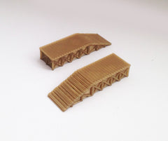 Wooden Style Loading Dock x2 N Scale 1:160 Outland Models Train Railroad Layout