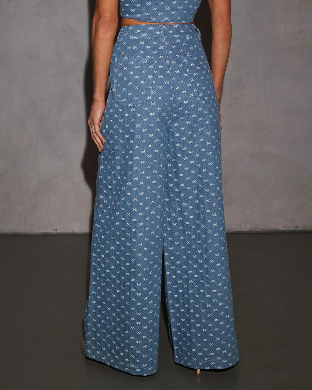 Tied In Love Bow Wide Leg Jeans