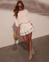 Sunwoven Distressed Crochet Sweater