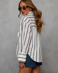 Chill Mode Collared Button Down Top