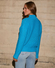 Kerri Textured Mock Neck Knit Sweater