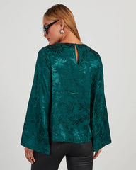 Odette Embossed Wide Sleeve Top