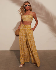 Lisandra Sleeveless Printed Crop Top