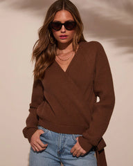 Falcone Surplice Wrap Sweater