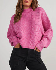 Marisse Mock Neck Knit Sweater