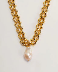 Pearl Pendant 18k Gold Plated Necklace