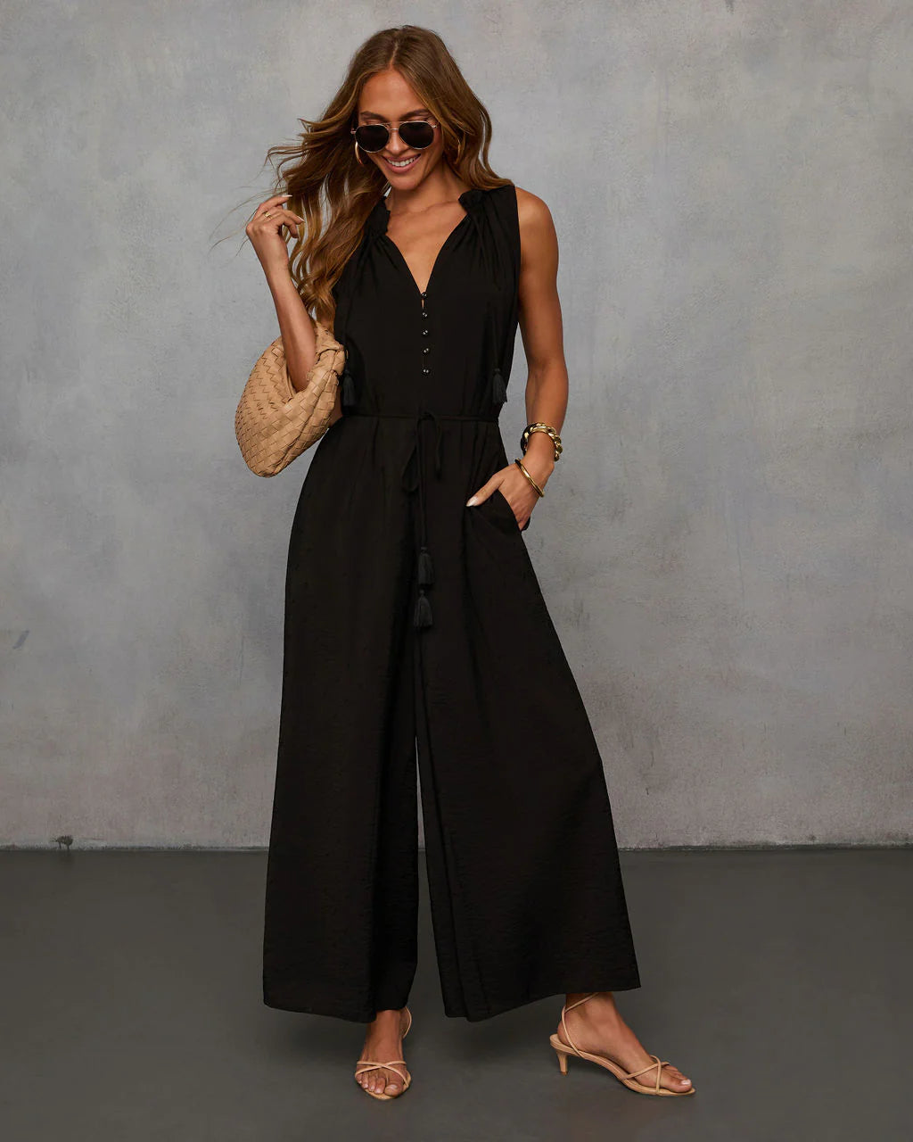 Hey Lover Waist Tie Jumpsuit