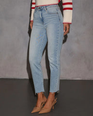 Teagan Stretch High Rise Straight Jeans