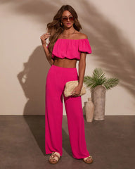 Maldives Off The Shoulder Crop Top