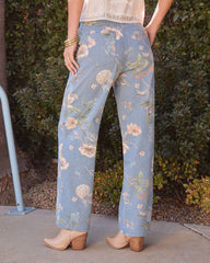 Blooming Fields Floral Print Relaxed Jeans