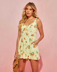 Taste Of Summer Printed Pocketed Romper