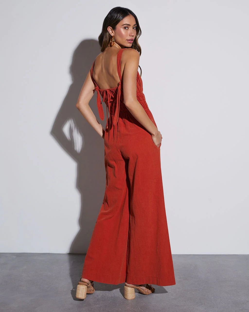 Dolly Ruched Pocketed Jumpsuit