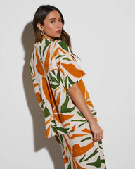 Rainforest Short Sleeve Button Down Top