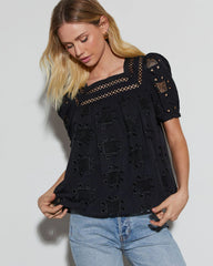 Patsy Square Neck Puff Sleeve Blouse