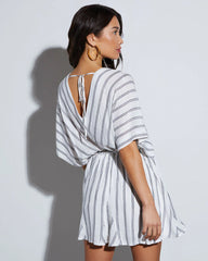 Rory Striped Tie Waist Mini Dress
