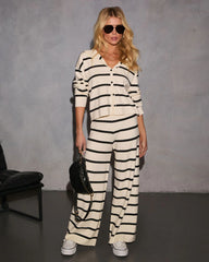 Erin Striped Button Down Cardigan