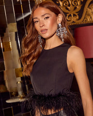 Jolly Gleam Rhinestone Chandelier Earrings