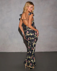 Peony Promise Floral V Neck Maxi Dress
