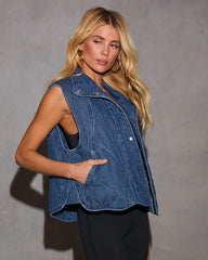 Emerson Quilted Denim Vest